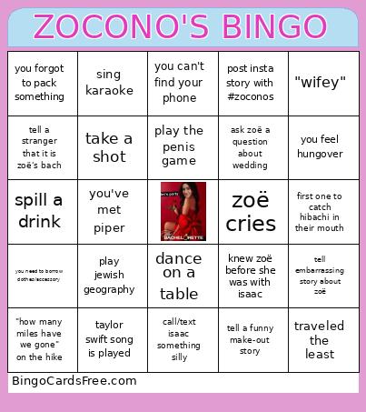 ZOCONO'S BINGO