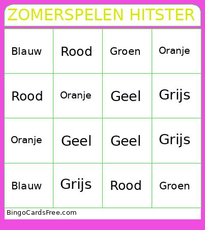 ZOMERSPELEN HITSTER Bingo Card
