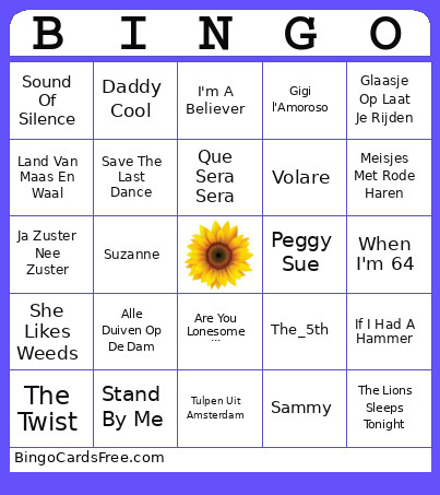 Zonnebloem1 Bingo Card